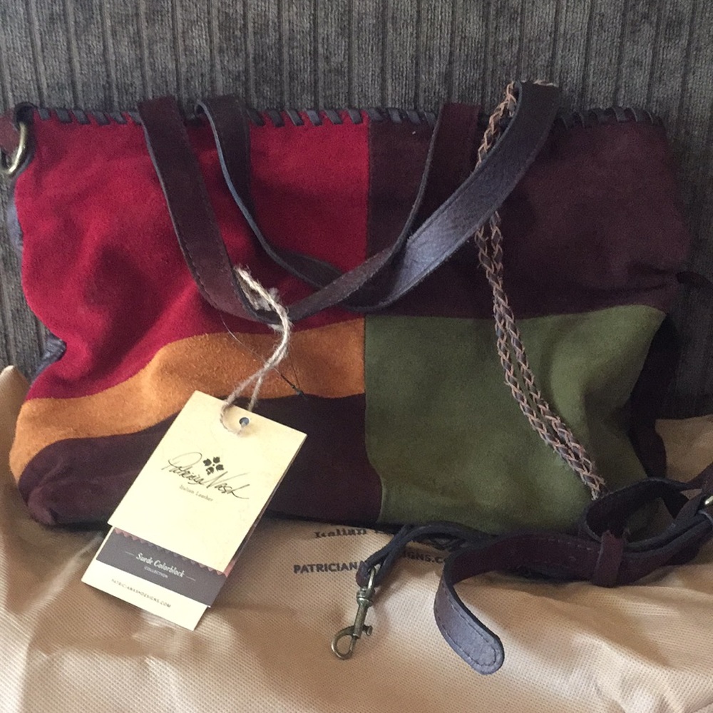 Patricia Nash Suede Colorblock Zola Tote NWT